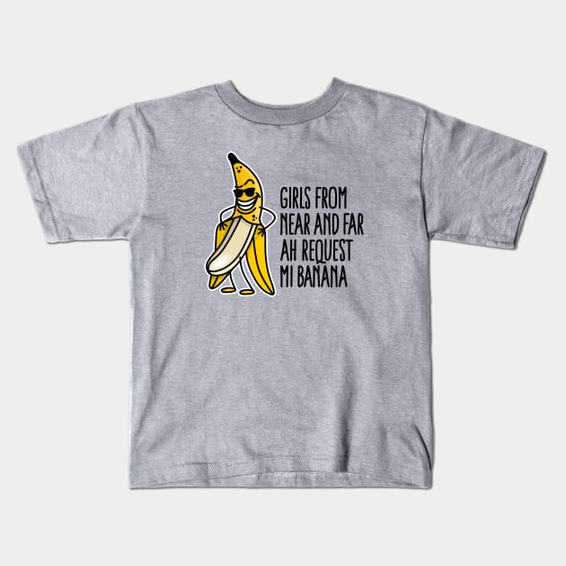 Funny flashing banana drop challenge banana song Kids T-Shirt by LaundryFactory